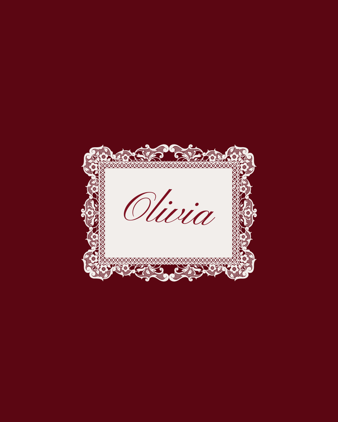 Bows, Booze & I Do's kit, burgundy lace invitation with cherubs, welcome sign, cocktail menu and place cards, view 5
